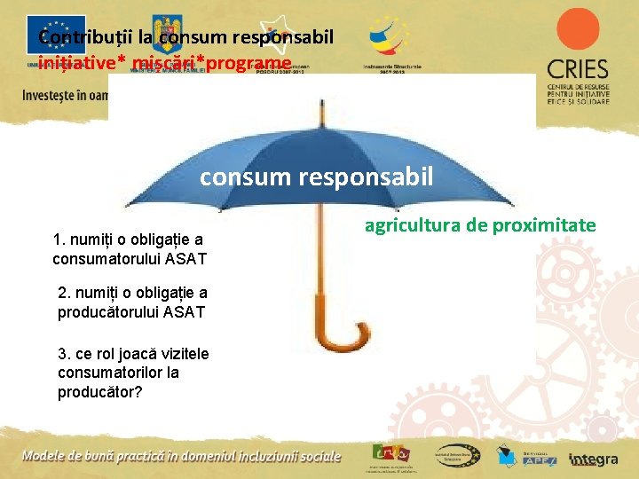 Contribuții la consum responsabil inițiative* mișcări*programe mmmmm consum responsabil 1. numiți o obligație a