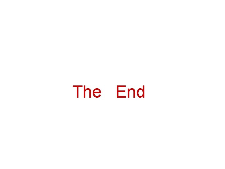 The End 