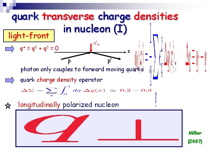 quark transverse charge densities in nucleon (I) light-front q+ = q 0 + q