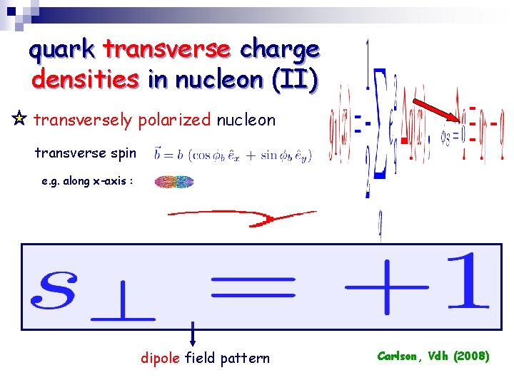 quark transverse charge densities in nucleon (II) transversely polarized nucleon transverse spin e. g.