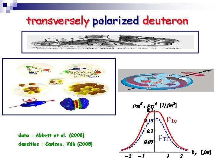 transversely polarized deuteron ρT 0 data : Abbott et al. (2000) densities : Carlson,