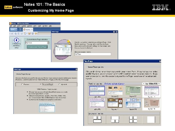 Notes 101: The Basics Customizing My Home Page 