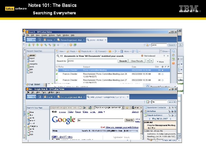 Notes 101: The Basics Searching Everywhere 