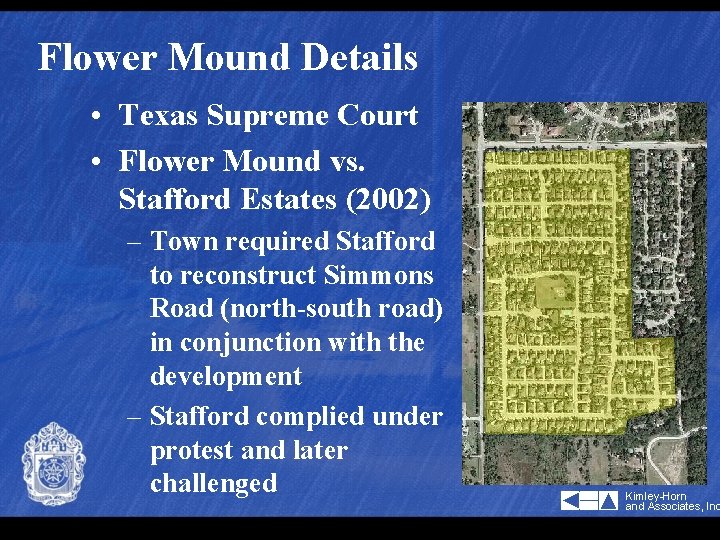 Flower Mound Details • Texas Supreme Court • Flower Mound vs. Stafford Estates (2002)