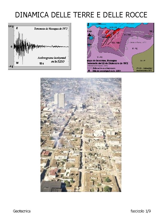 DINAMICA DELLE TERRE E DELLE ROCCE Geotecnica fascicolo 1/9 