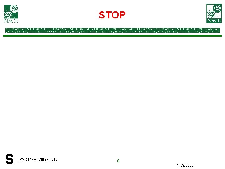STOP PAC 07 OC 2005/12/17 8 11/3/2020 