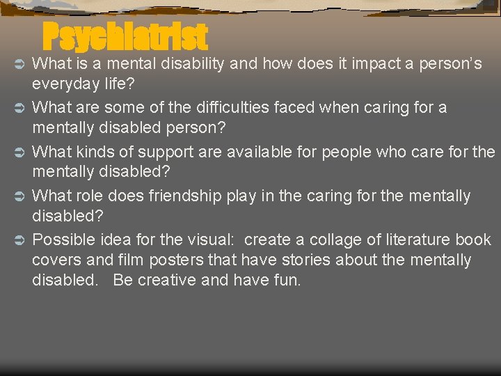 Psychiatrist Ü Ü Ü What is a mental disability and how does it impact
