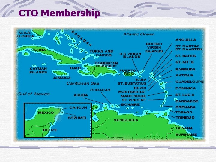 CTO Membership Caribbean Map 