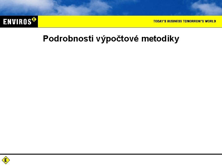 Podrobnosti výpočtové metodiky 