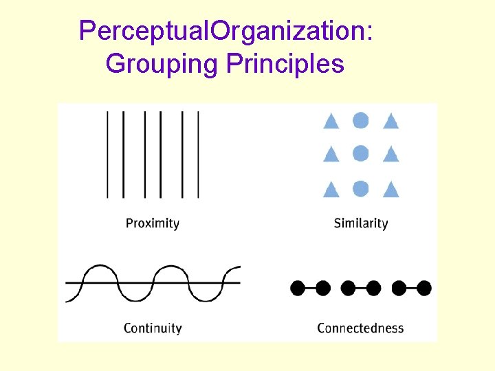 Perceptual. Organization: Grouping Principles  Perceptual. Organization: Grouping Principles