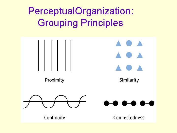 Perceptual. Organization: Grouping Principles 