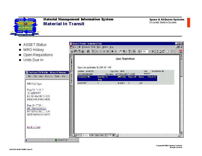 Material Management Information System PBL Process Tools MMIS