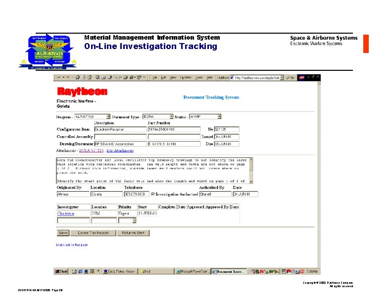 Material Management Information System PBL Process Tools MMIS