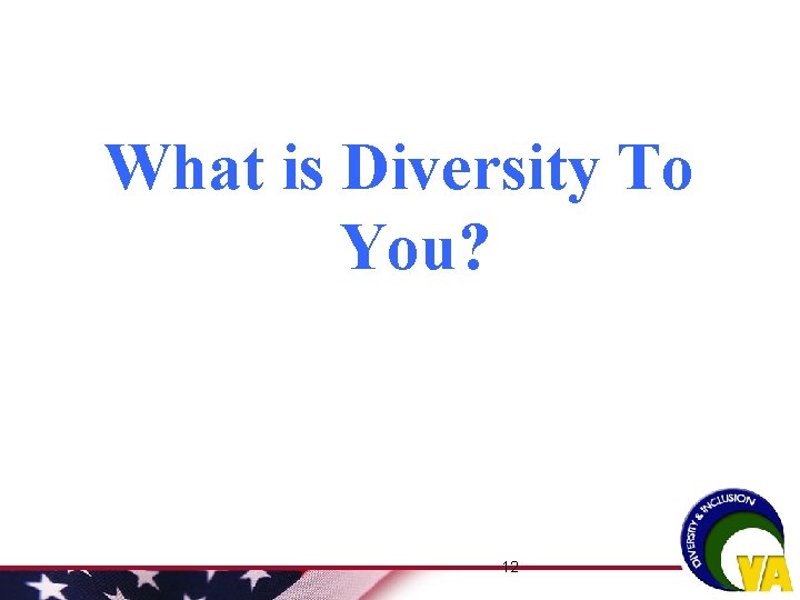 What is Diversity To You? 12 