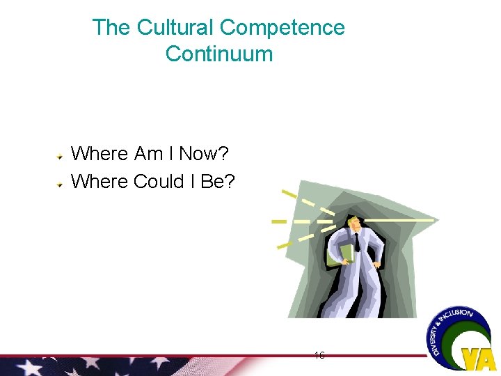 The Cultural Competence Continuum Where Am I Now? Where Could I Be? 16 