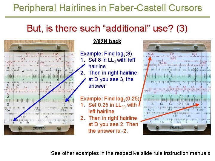 Peripheral Hairlines in Faber-Castell Cursors But, is there such “additional” use? (3) 2/82 N