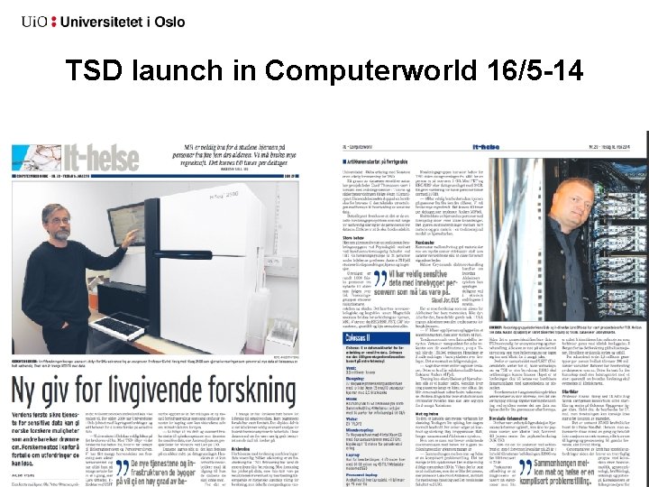 TSD launch in Computerworld 16/5 -14 