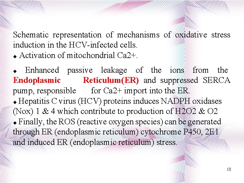 Schematic representation of mechanisms of oxidative stress induction in the HCV-infected cells. Activation of