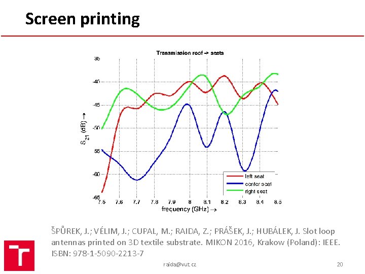 Screen printing ŠPŮREK, J. ; VÉLIM, J. ; CUPAL, M. ; RAIDA, Z. ;