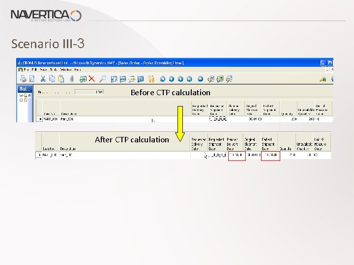 Scenario III-3 Before CTP calculation After CTP calculation 