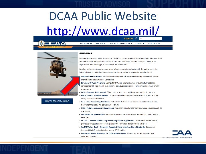 DCAA Public Website http: //www. dcaa. mil/ 