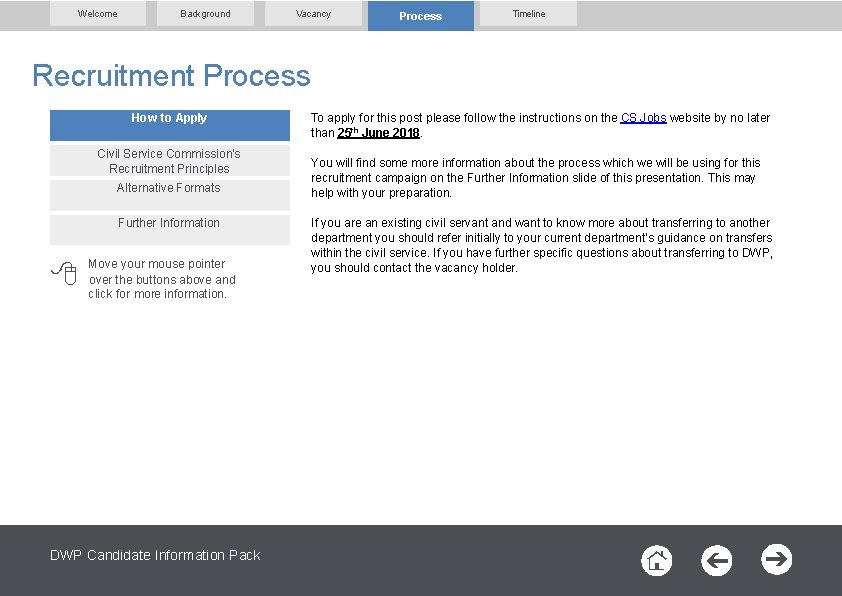 Welcome Background Vacancy Process Timeline Recruitment Process How to Apply Civil Service Commission’s Recruitment Welcome Background Vacancy Process Timeline Recruitment Process How to Apply Civil Service Commission’s Recruitment