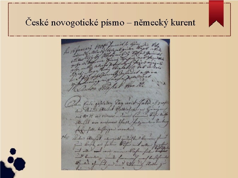 České novogotické písmo – německý kurent 