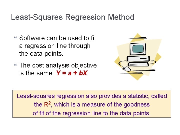 Least-Squares Regression Method Software can be used to fit a regression line through the