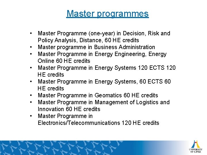Master programmes • Master Programme (one-year) in Decision, Risk and Policy Analysis, Distance, 60