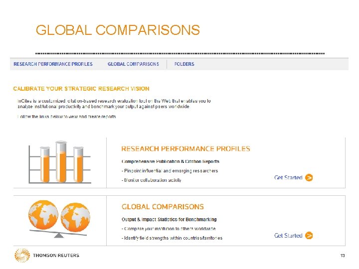GLOBAL COMPARISONS 13 