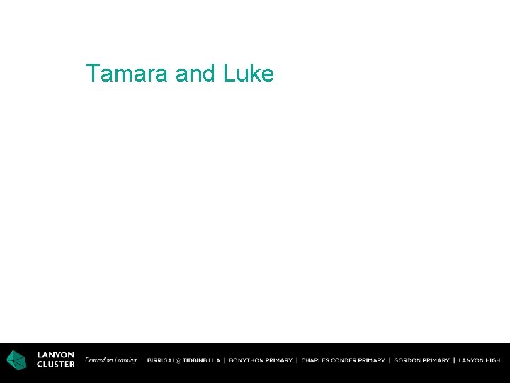 Tamara and Luke 