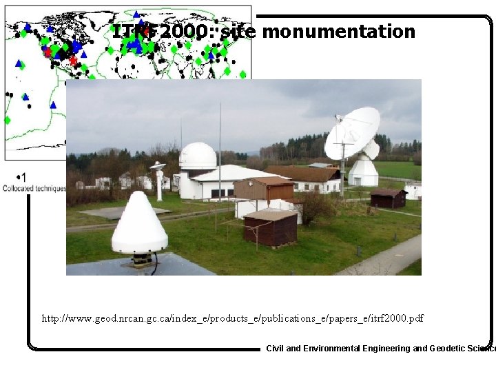 ITRF 2000: site monumentation http: //www. geod. nrcan. gc. ca/index_e/products_e/publications_e/papers_e/itrf 2000. pdf Civil and