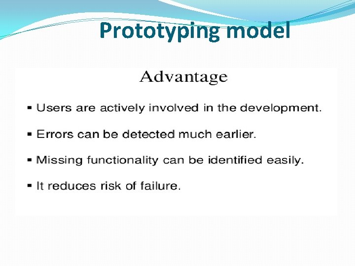 Prototyping model 