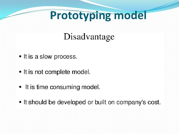 Prototyping model 