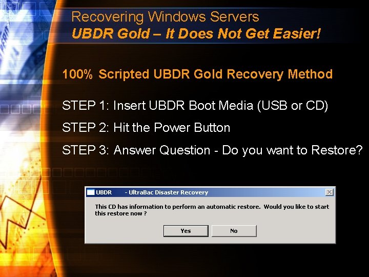 Recovering Windows Servers UBDR Gold – It Does Not Get Easier! 100% Scripted UBDR