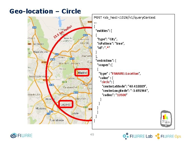 Geo-location – Circle km 5. 3 iu d a r s POST <cb_host>: 1026/v