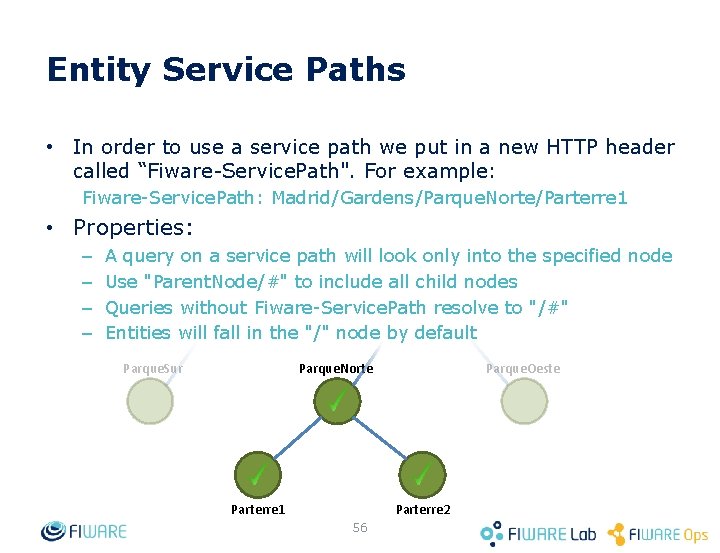 Entity Service Paths • In order to use a service path we put in