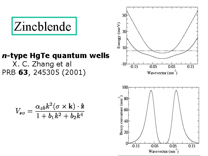 Zincblende n-type Hg. Te quantum wells X. C. Zhang et al PRB 63, 245305 Zincblende n-type Hg. Te quantum wells X. C. Zhang et al PRB 63, 245305