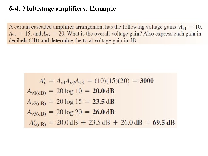 6 -4: Multistage amplifiers: Example 