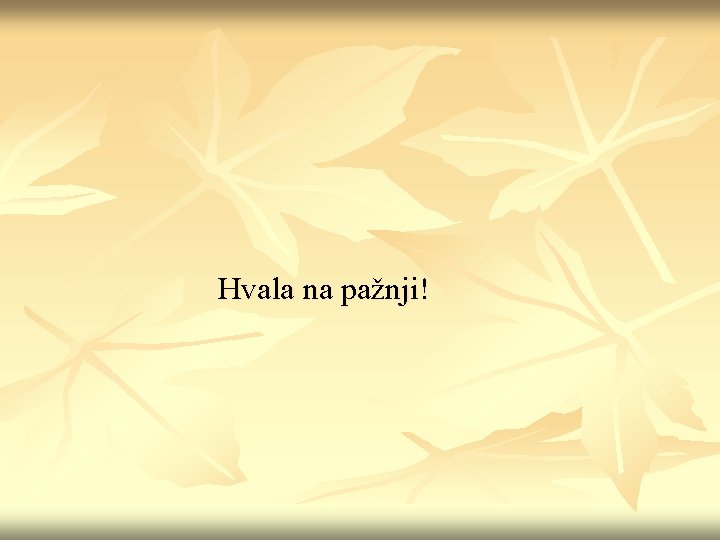 Hvala na pažnji! 