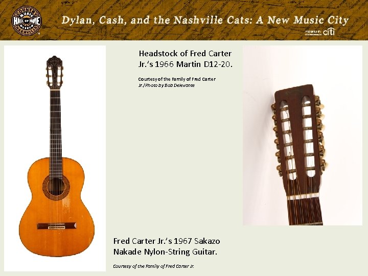 Headstock of Fred Carter Jr. ’s 1966 Martin D 12 -20. Courtesy of the