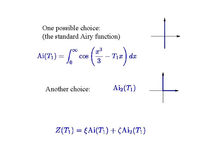 One possible choice: (the standard Airy function) Another choice: 