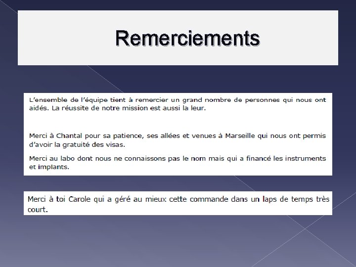 Remerciements 