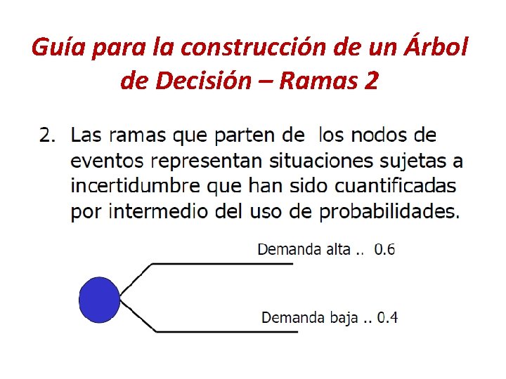 Guía para la construcción de un Árbol de Decisión – Ramas 2 