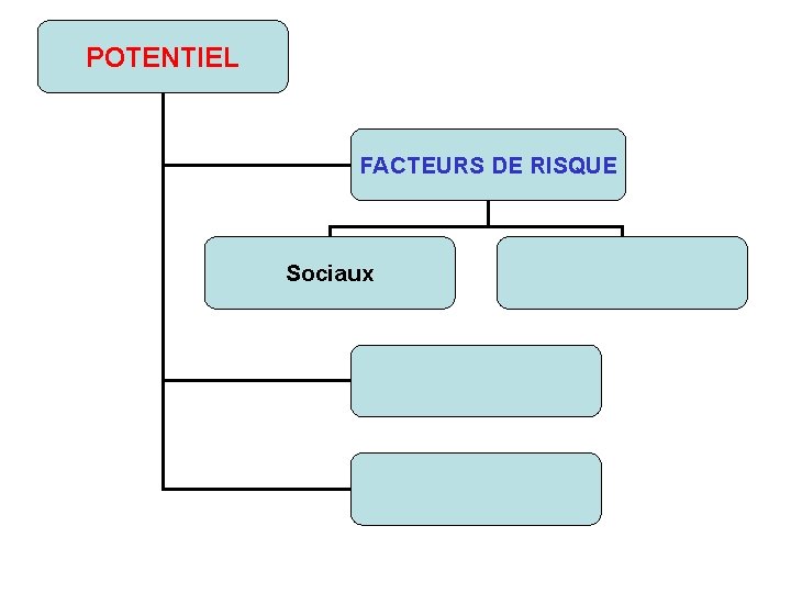 POTENTIEL FACTEURS DE RISQUE Sociaux 