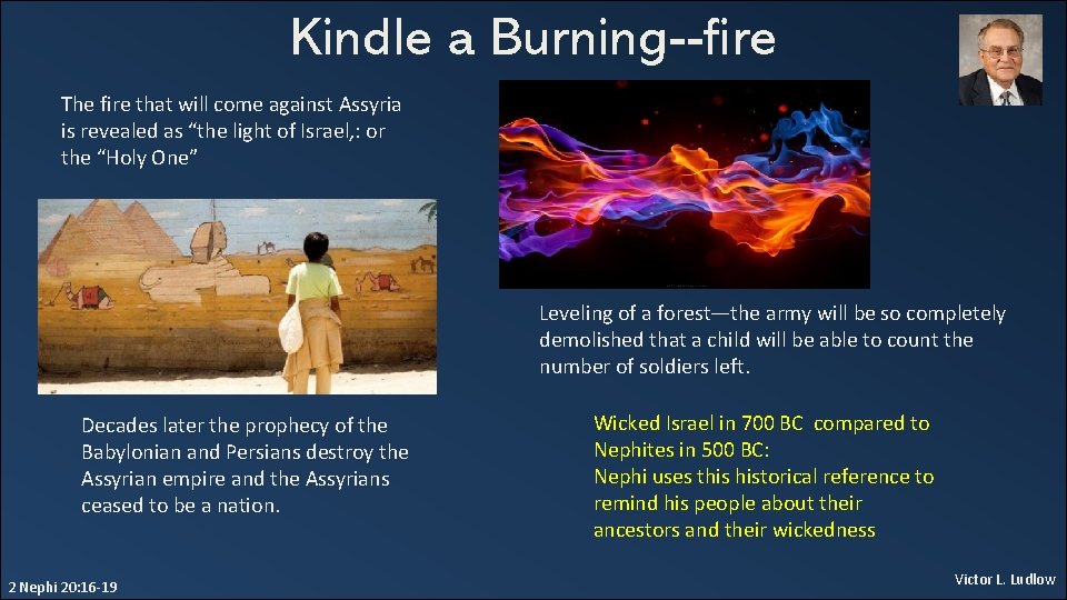 Kindle a Burning--fire The fire that will come against Assyria is revealed as “the