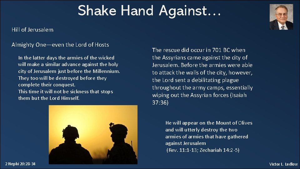 Shake Hand Against… Hill of Jerusalem Almighty One—even the Lord of Hosts In the