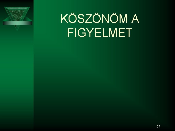 KÖSZÖNÖM A FIGYELMET 28 