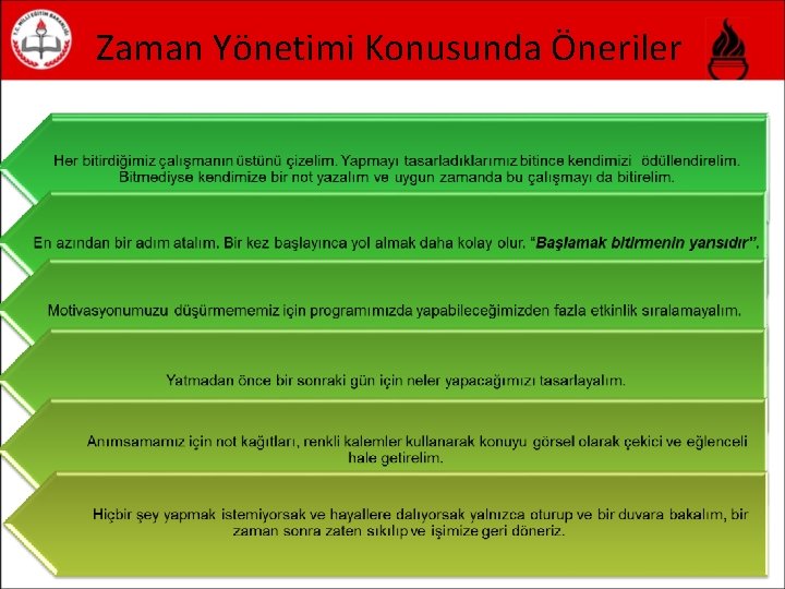 Zaman Yönetimi Konusunda Öneriler 