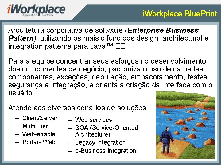 i. Workplace Blue. Print Arquitetura corporativa de software (Enterprise Business Pattern), utilizando os mais
